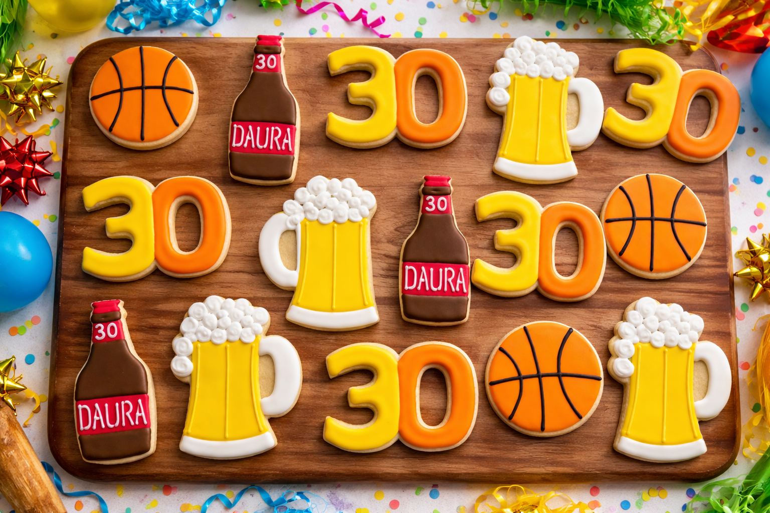 30th birthday cookie set