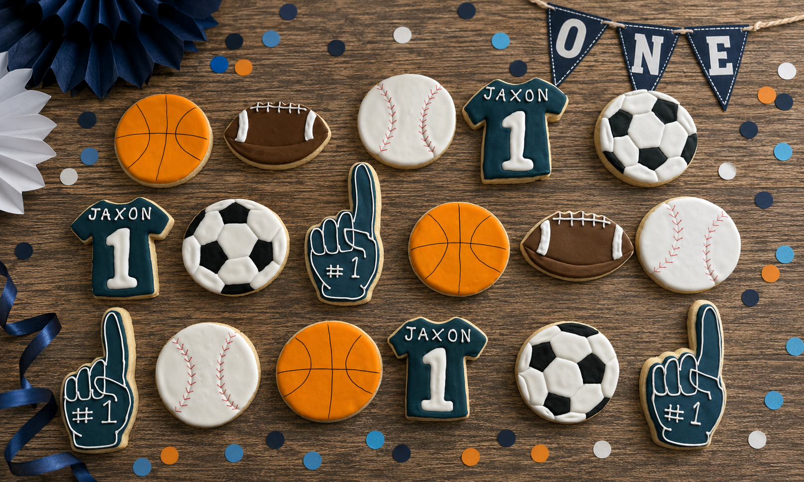 First birthday cookie set